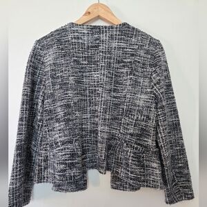 LOFT Black and White Textured Blazer